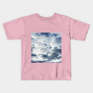 White clouds in the blue sky Kids T-Shirt